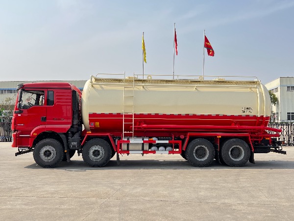25.5立方陜汽德龍SGZ5312GFLSX6型油田專(zhuān)用下灰罐車(chē)/固井水泥罐車(chē)/重晶石粉罐車(chē)（空壓機下置）