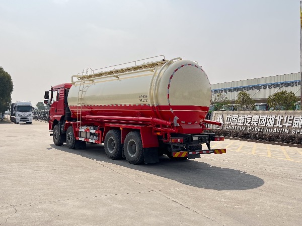 25.5立方陜汽德龍SGZ5312GFLSX6型油田專(zhuān)用下灰罐車(chē)/固井水泥罐車(chē)/重晶石粉罐車(chē)（空壓機下置）