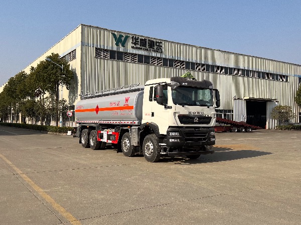 8x4重汽豪沃TX系列26立方原油運輸罐車(chē)/華威馳樂(lè )牌SGZ5321GRYZZ6T5型易燃液體罐式運輸車(chē)