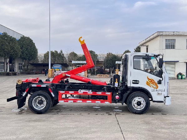 重汽豪曼4x2車(chē)廂可卸式垃圾車(chē)｜鉤臂式垃圾車(chē)｜移動(dòng)壓縮垃圾站配套專(zhuān)用轉運車(chē)｜勾臂車(chē)